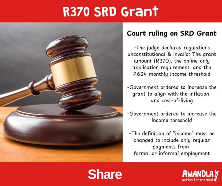 Landmarks Victory For SASSA SRD R370 Grant Recipients