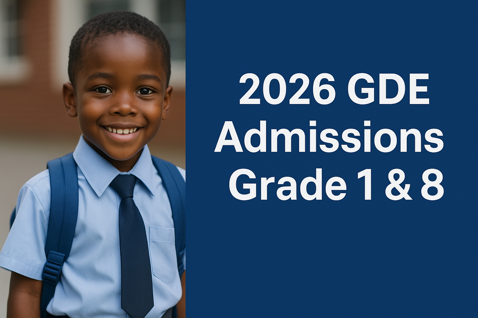 2026 GDE Admissions Grade 1 & 8